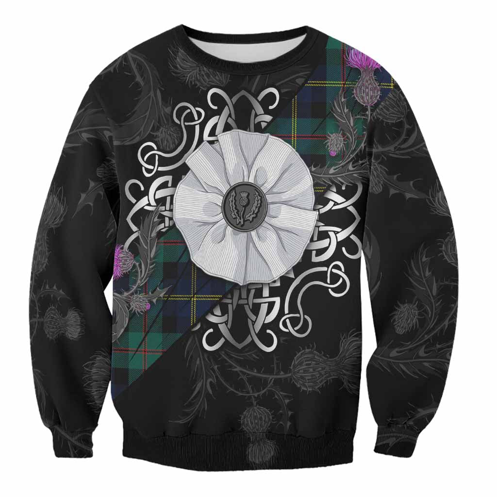 MacAskill (McAskill) Tartan Sweatshirt Jacobite White Rose Unisex - Tartan Vibes Clothing
