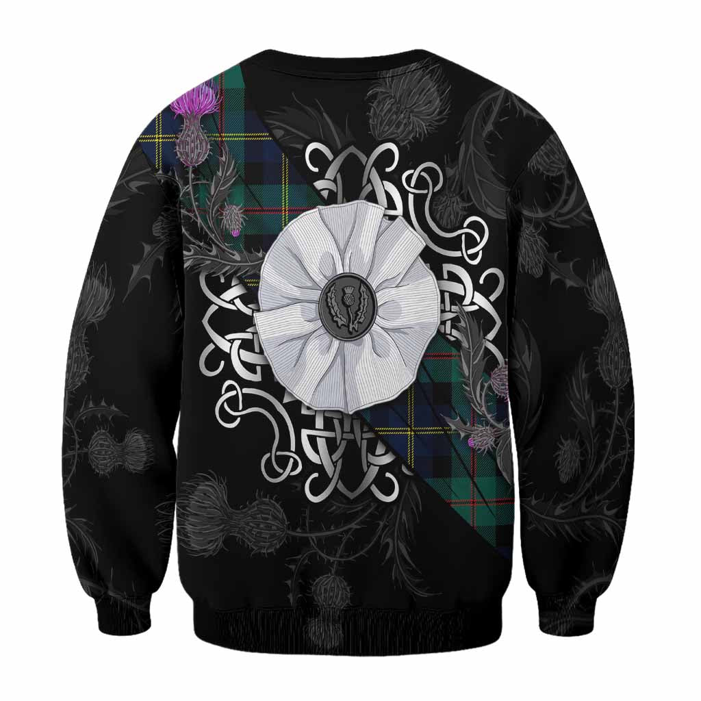MacAskill (McAskill) Tartan Sweatshirt Jacobite White Rose - Tartan Vibes Clothing
