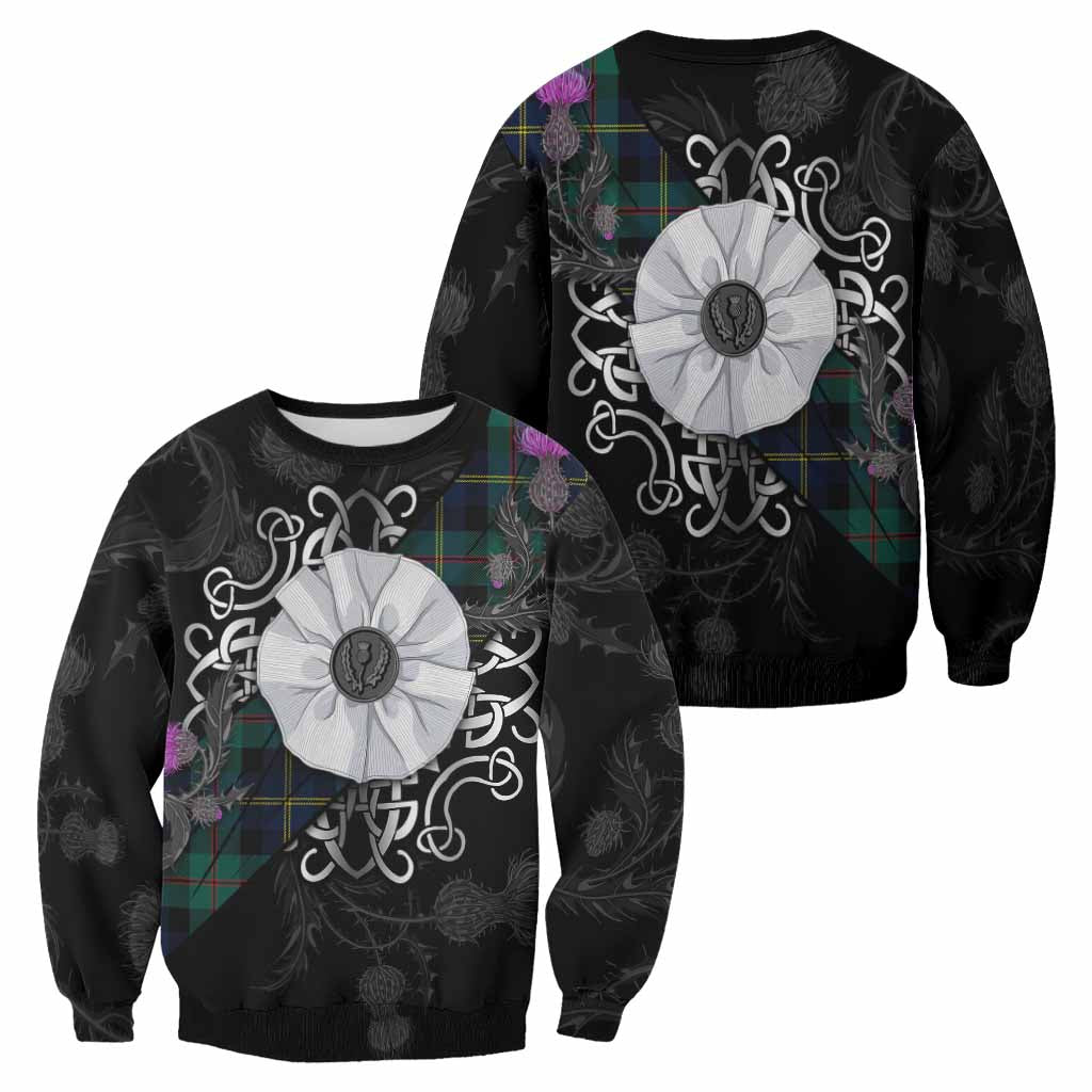 MacAskill (McAskill) Tartan Sweatshirt Jacobite White Rose - Tartan Vibes Clothing