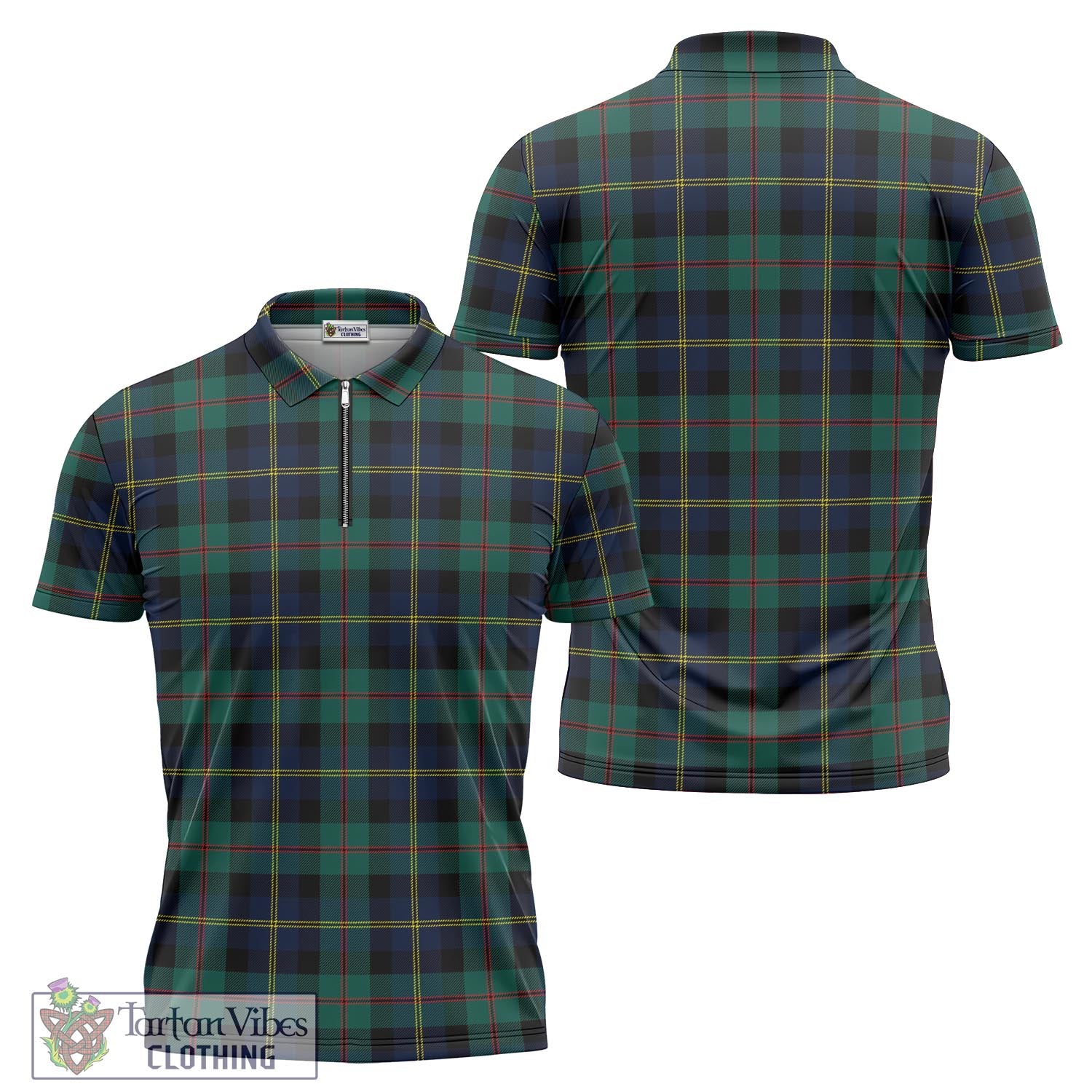 McCaskill's Tartan Zipper Polo Shirt Unisex - Tartan Vibes Clothing