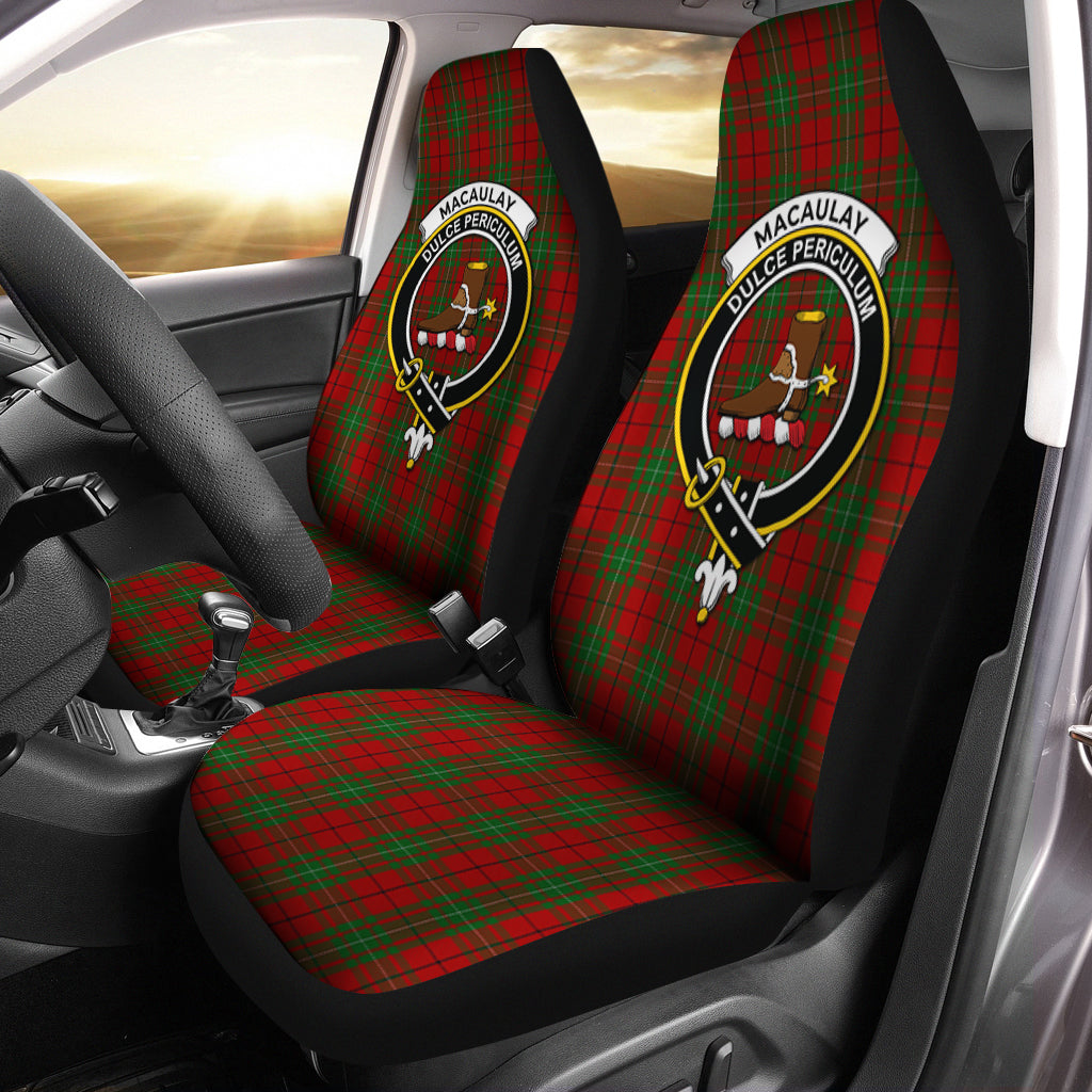 MacAulay Tartan Car Seat Cover with Family Crest One Size - Tartanvibesclothing