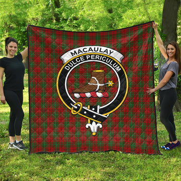 MacAulay (MacAuley) Tartan Quilt with Family Crest