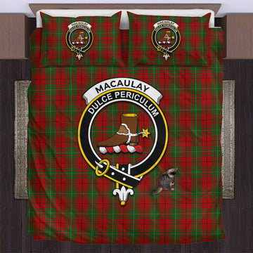 MacAulay Tartan Bedding Set with Family Crest
