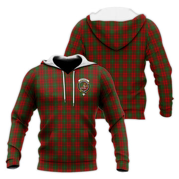 MacAulay Tartan Knitted Hoodie with Family Crest