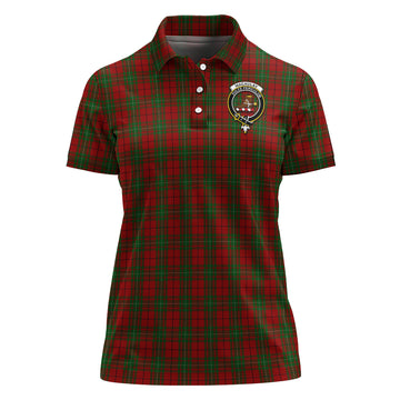 MacAulay (MacAuley) Tartan Polo Shirt with Family Crest For Women