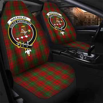 MacAulay Tartan Car Seat Cover with Family Crest - Tartanvibesclothing