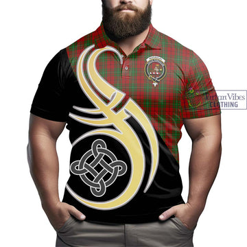 MacAulay (MacAuley) Tartan Polo Shirt with Family Crest and Celtic Symbol Style