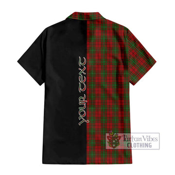 MacAulay (MacAuley) Tartan Short Sleeve Button Shirt with Family Crest and Half Of Me Style - Tartanvibesclothing Shop