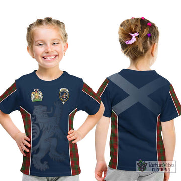 MacAulay (MacAuley) Tartan Kid T-Shirt with Family Crest and Lion Rampant Vibes Sport Style - Tartan Vibes Clothing