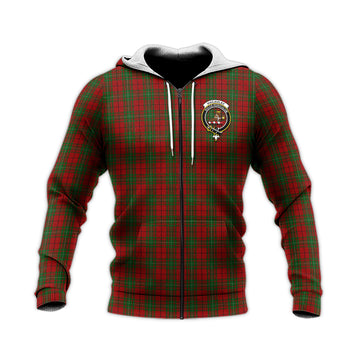 MacAulay Tartan Knitted Hoodie with Family Crest