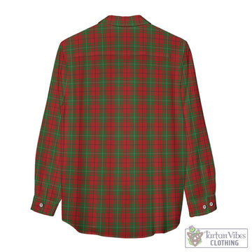 Tartan Vibes Clothing MacAulay Tartan Womens Casual Shirt with Family Crest