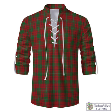 Tartan Vibes Clothing MacAulay Tartan Men's Scottish Traditional Jacobite Ghillie Kilt Shirt