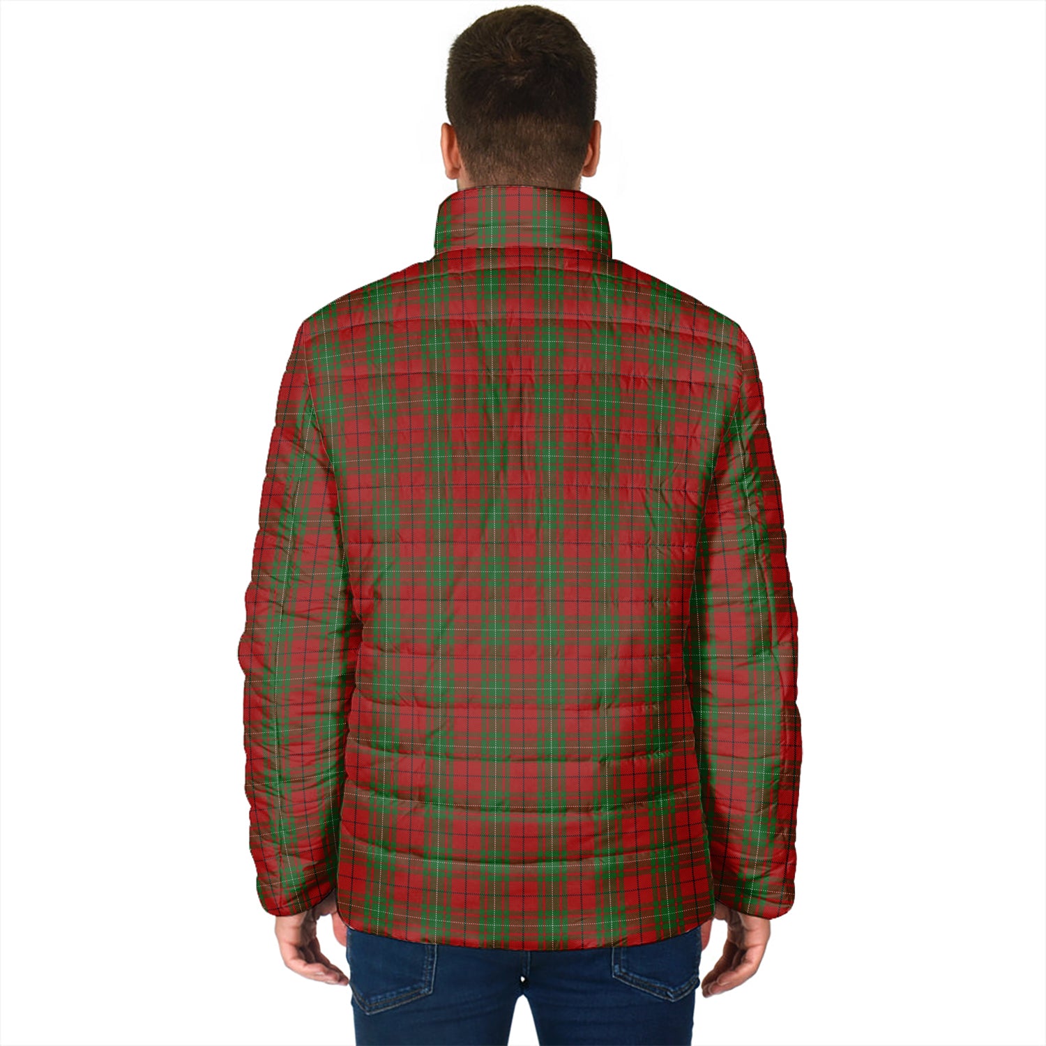 MacAulay Tartan Padded Jacket with Family Crest - Tartanvibesclothing