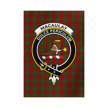 MacAulay (MacAuley) Tartan Garden Flag with Family Crest