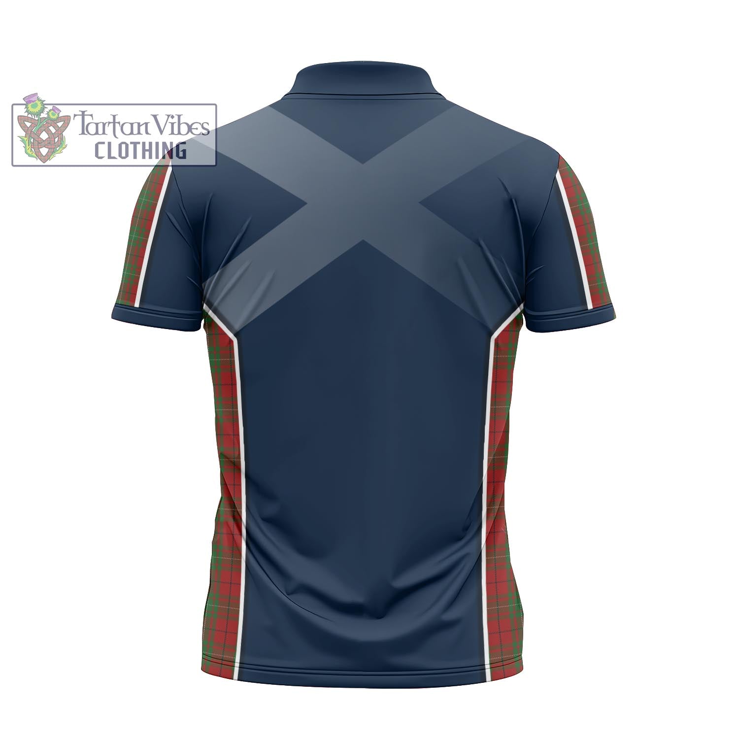 Tartan Vibes Clothing MacAulay Tartan Zipper Polo Shirt with Family Crest and Scottish Thistle Vibes Sport Style