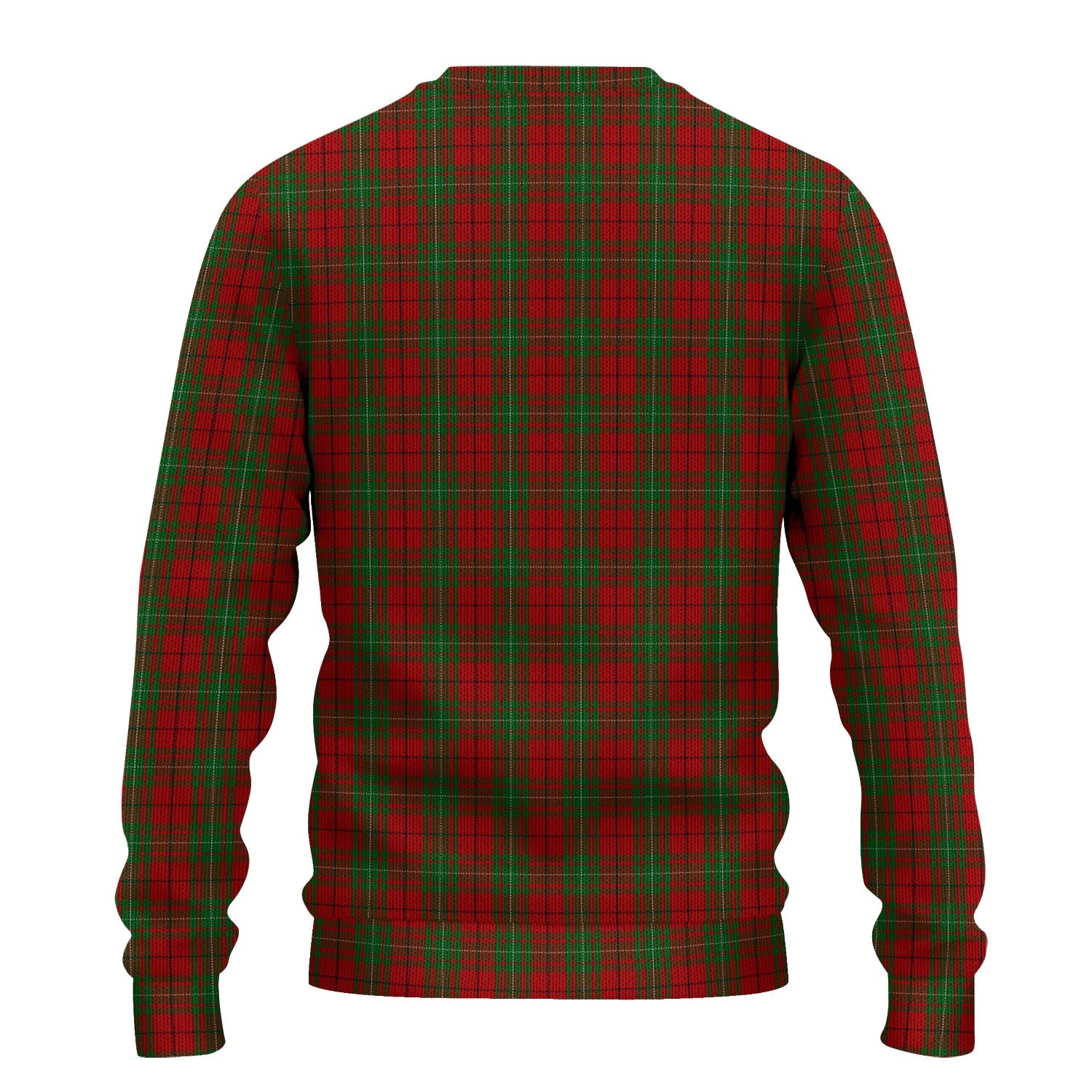 MacAulay Tartan Knitted Sweater with Family Crest - Tartanvibesclothing