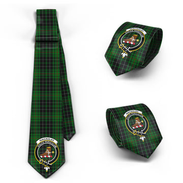 MacAulay Hunting Tartan Classic Necktie with Family Crest