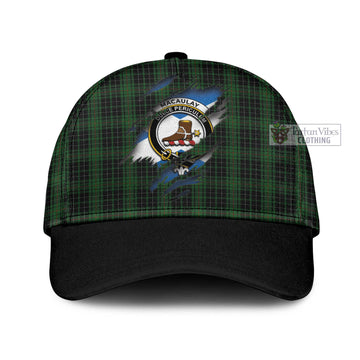 MacAulay Hunting Tartan Classic Cap with Family Crest In Me Style