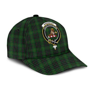 MacAulay Hunting Tartan Classic Cap with Family Crest