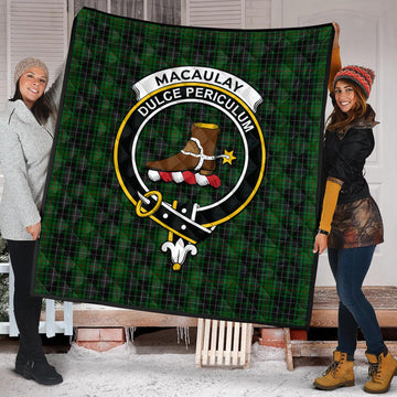 MacAulay Hunting Tartan Quilt with Family Crest