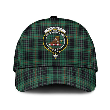 MacAulay Hunting Ancient Tartan Classic Cap with Family Crest