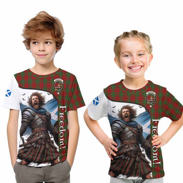 Tartan Vibes Clothing MacAulay (MacAuley) Crest Tartan Kid T-Shirt Inspired by the Freedom of Scottish Warrior