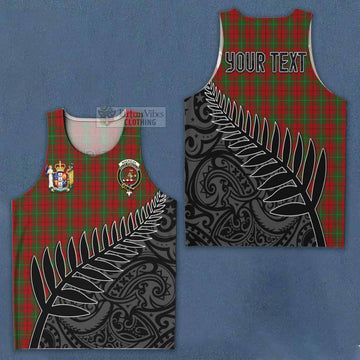 Tartan Vibes Clothing MacAulay (MacAuley) Crest Tartan Men's Tank Top with New Zealand Silver Fern Half Style