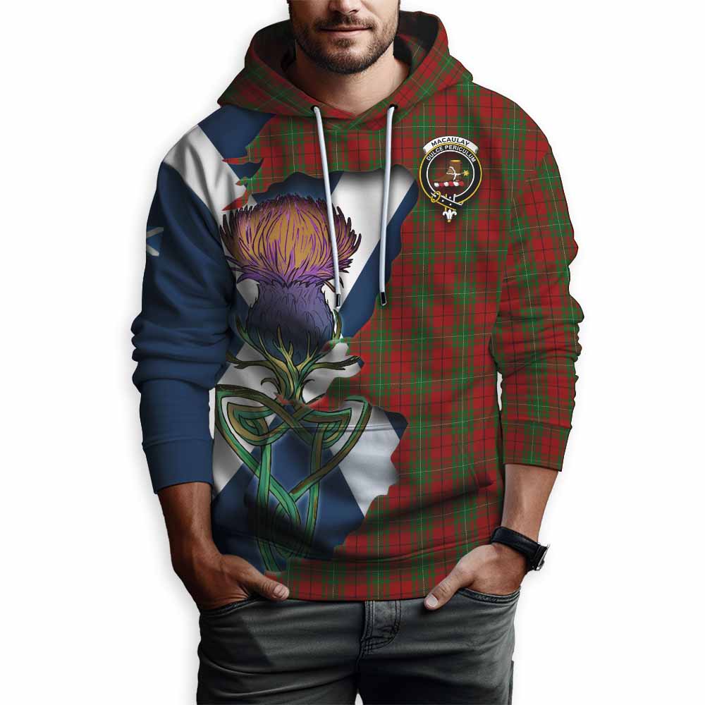 MacAulay (MacAuley) Tartan Family Crest Hoodie Scottish Thistle Celtic Inspired Pullover Hoodie - Tartan Vibes Clothing