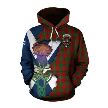 MacAulay (MacAuley) Tartan Family Crest Cotton Hoodie Scottish Thistle Celtic Inspired