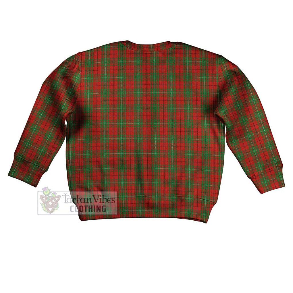 Tartan Vibes Clothing MacAulay (MacAuley) Tartan Kid Ugly Sweater with Family Crest