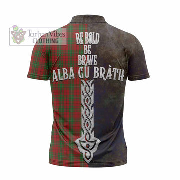 MacAulay (MacAuley) Tartan Family Crest Zipper Polo Shirt Alba Gu Brath Be Brave Lion Ancient Style