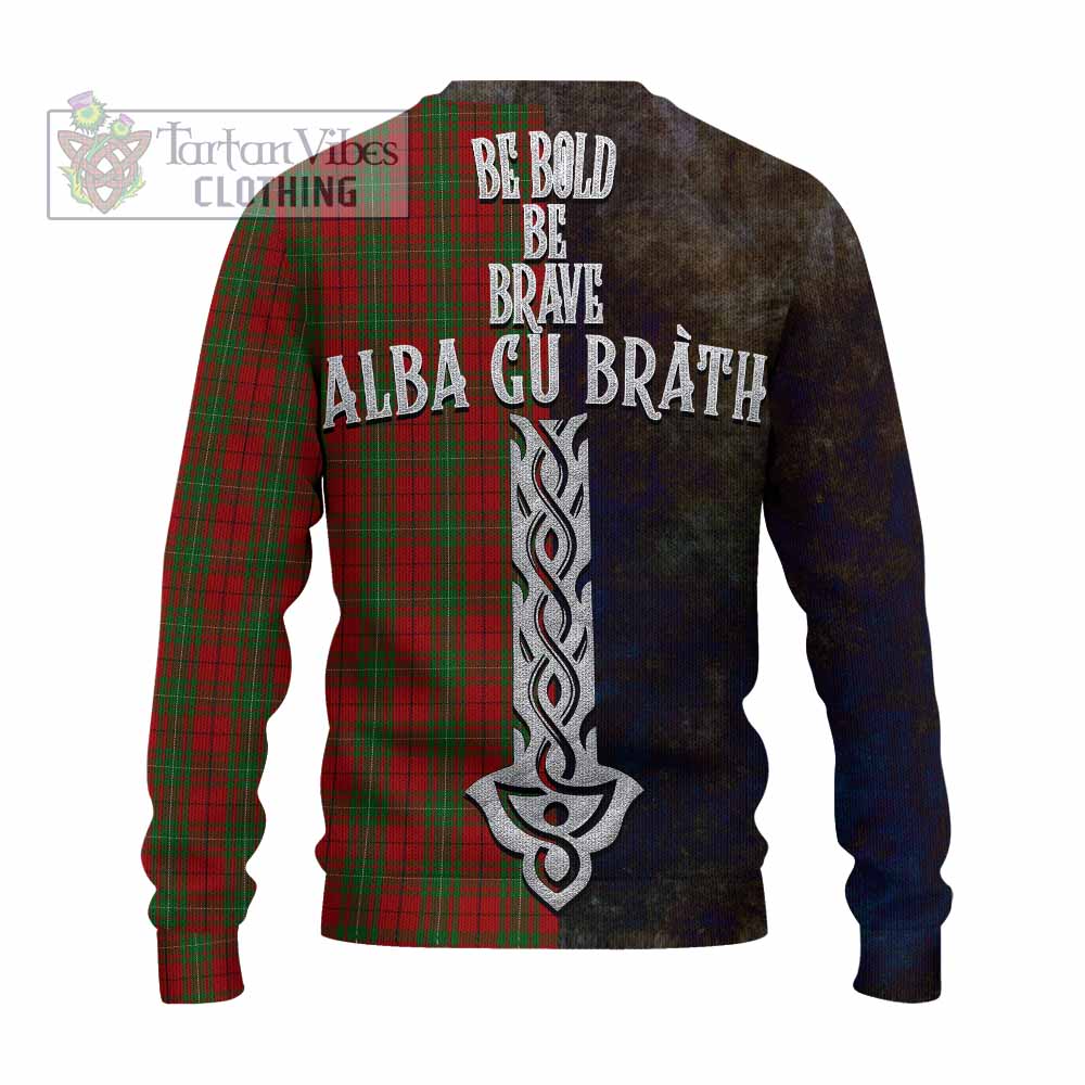 Tartan Vibes Clothing MacAulay (MacAuley) Tartan Family Crest Knitted Sweater Alba Gu Brath Be Brave Lion Ancient Style