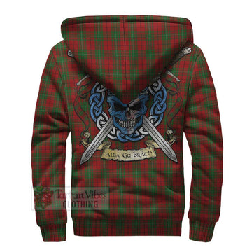 MacAulay (MacAuley) Tartan Sherpa Hoodie with Family Crest Celtic Skull Style