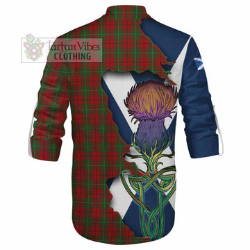 Tartan Vibes Clothing MacAulay (MacAuley) Tartan Family Crest Ghillie Kilt Shirt Scottish Thistle Celtic Inspired