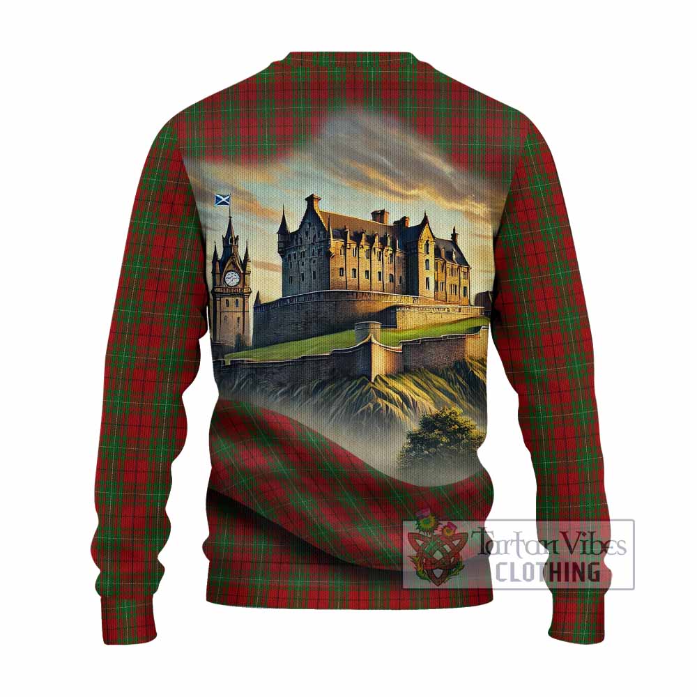 Tartan Vibes Clothing MacAulay (MacAuley) Tartan Family Crest Knitted Sweater with Scottish Ancient Castle Style