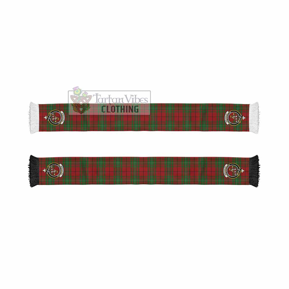Tartan Vibes Clothing MacAulay (MacAuley) Tartan Ruffneck Scarf with Family Crest