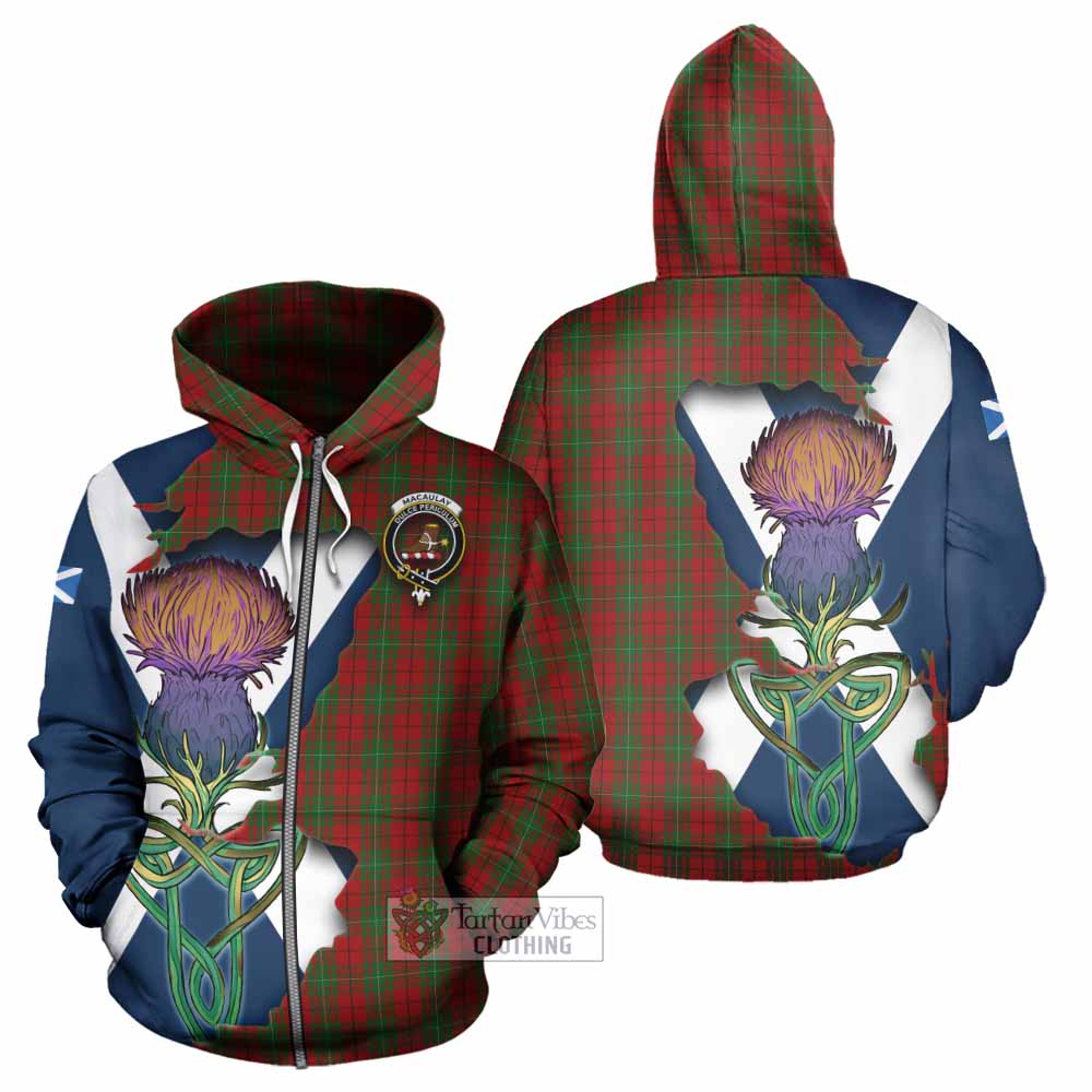 MacAulay (MacAuley) Tartan Family Crest Hoodie Scottish Thistle Celtic Inspired Zip Hoodie - Tartan Vibes Clothing