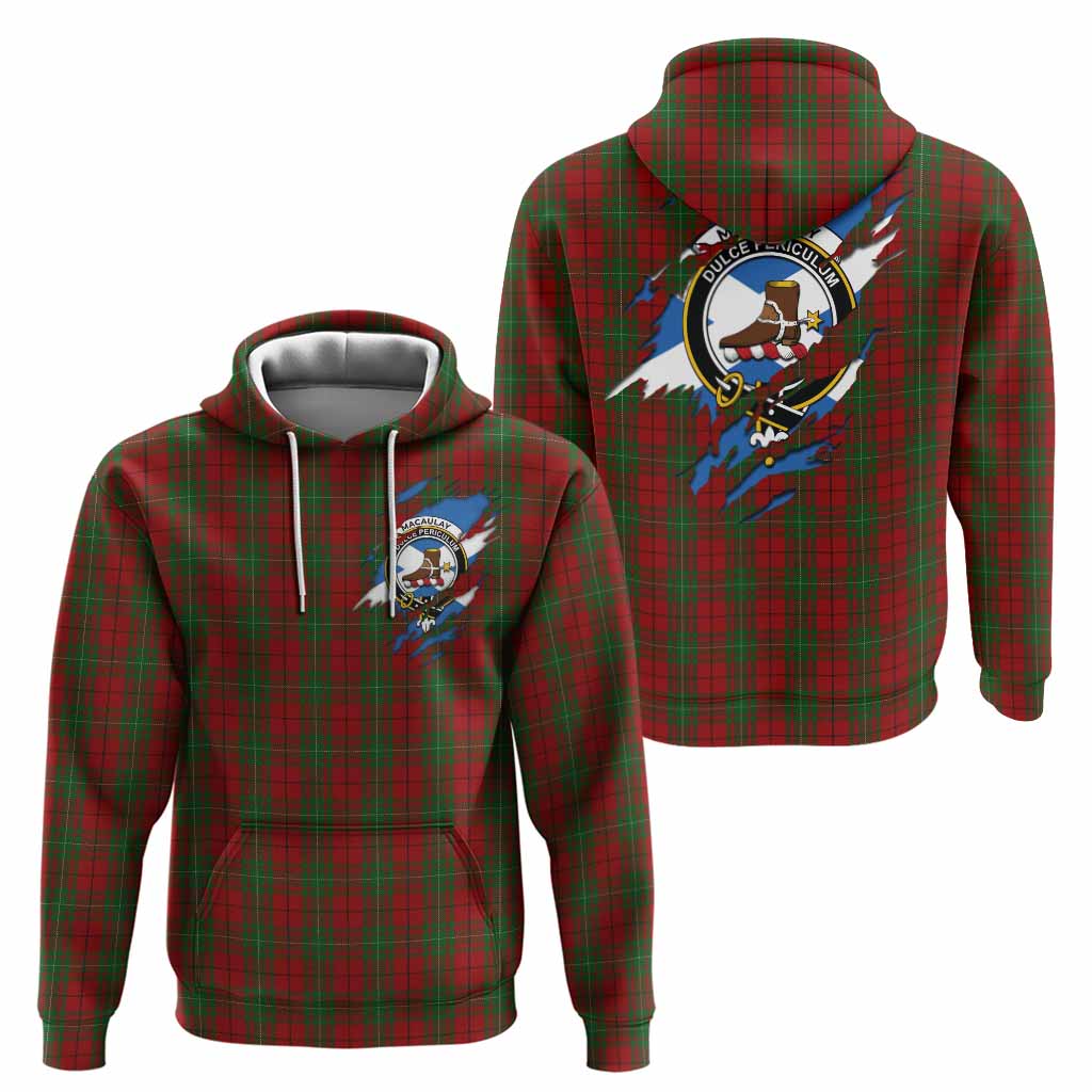 MacAulay (MacAuley) Clan Crest In Me Tartan Hoodie Scotland Flag Style