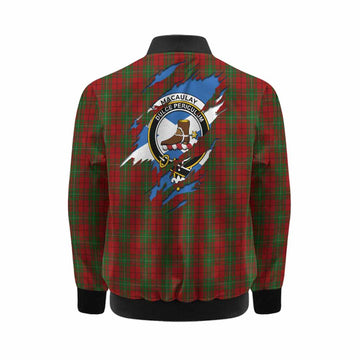 MacAulay (MacAuley) Clan Crest In Me Tartan Kid Bomber Jacket Scotland Flag Style