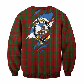 MacAulay (MacAuley) Clan Crest In Me Tartan Sweatshirt Scotland Flag Style