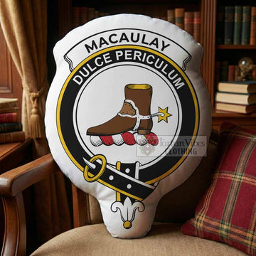 MacAulay (MacAuley) Clan Crest Shaped Throw Pillow, Scottish Clan Badge Decorative Pillow