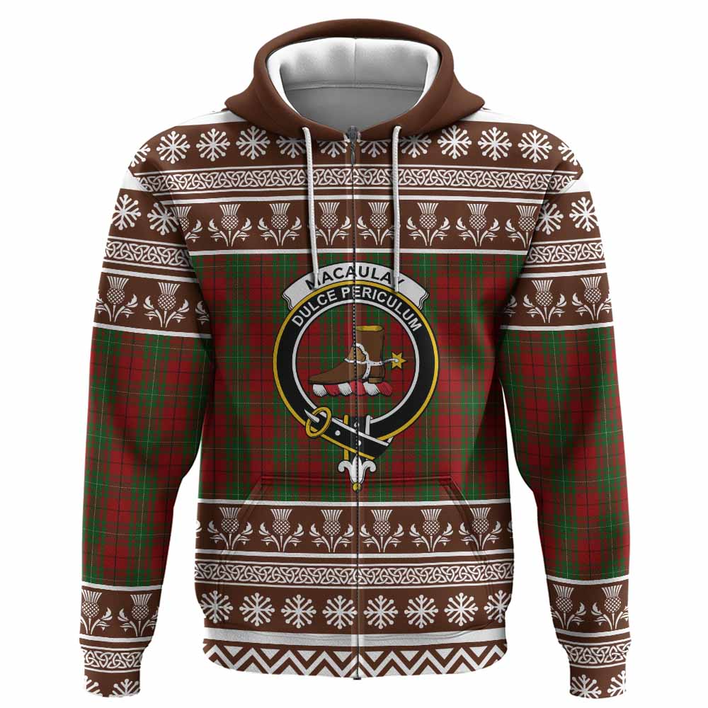 MacAulay (MacAuley) Clan Tartan Christmas Hoodie with Family Crest - Tartan Vibes Clothing