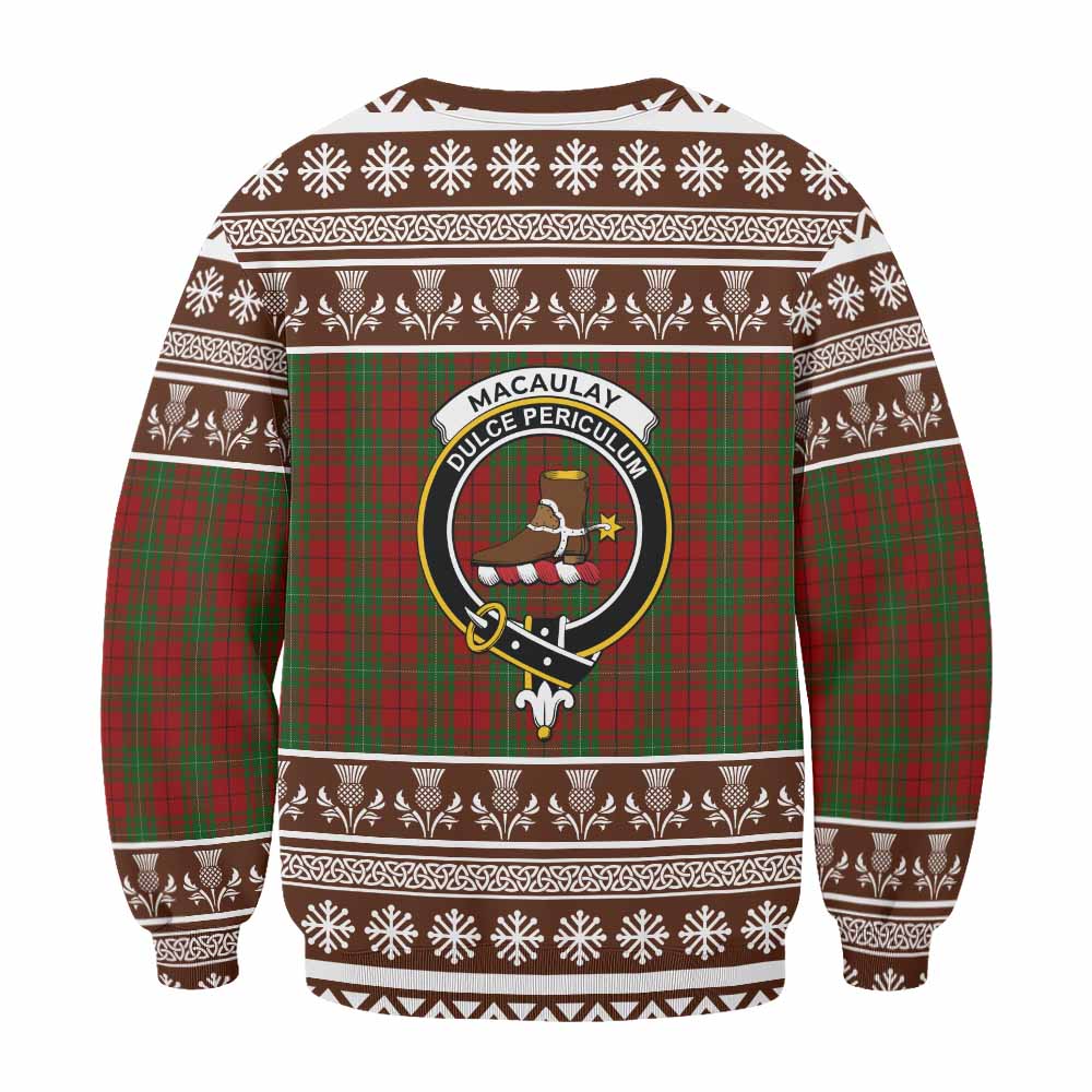 MacAulay (MacAuley) Clan Tartan Christmas Sweatshirt with Family Crest - Tartan Vibes Clothing