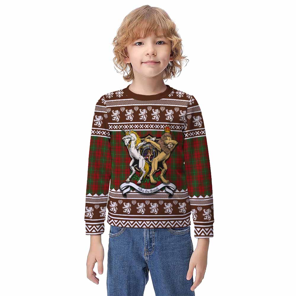 MacAulay (MacAuley) Clan Tartan Crest Christmas Kid Ugly Sweatshirt Coat of Arms Funny Style - Tartan Vibes Clothing
