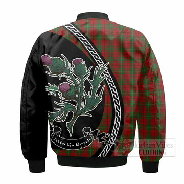 MacAulay (MacAuley) Family Crest Tartan Bomber Jacket Alba Thistle Inspired