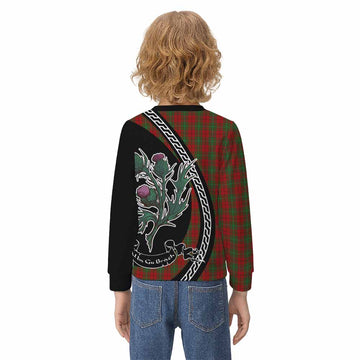 MacAulay (MacAuley) Family Crest Tartan Kid Knitted Sweatshirt Alba Thistle Inspired