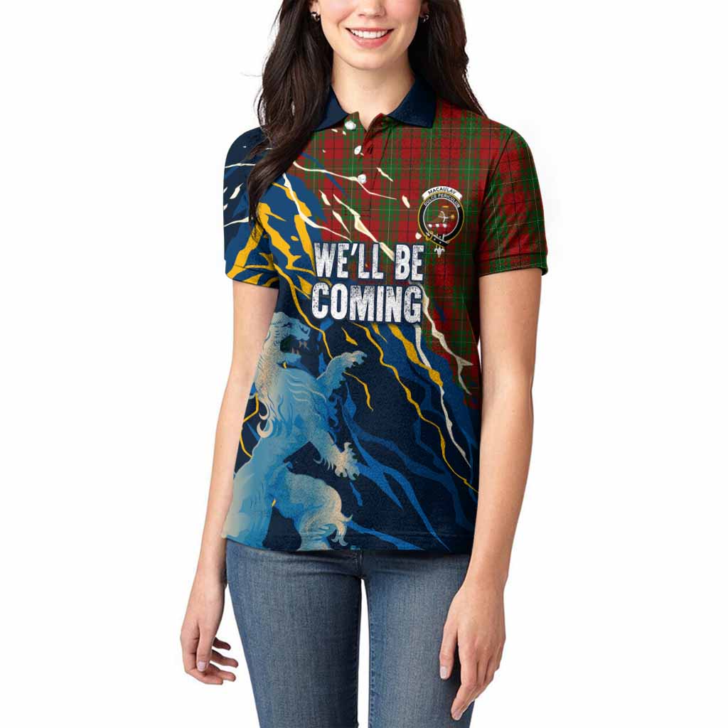 MacAulay (MacAuley) Scotland Tartan Women Polo Shirt WC2026 Football - We'll Be Coming