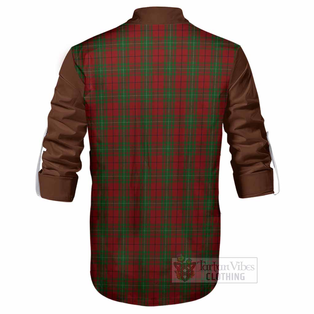 MacAulay (MacAuley) Tartan Accent Ghillie Shirt with Family Crest