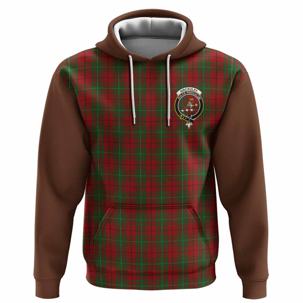 MacAulay (MacAuley) Tartan Accent Hoodie with Family Crest