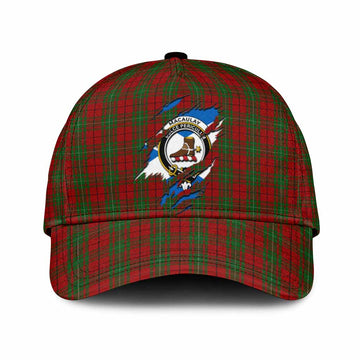 MacAulay (MacAuley) Tartan Classic Cap with Family Crest In Me Style